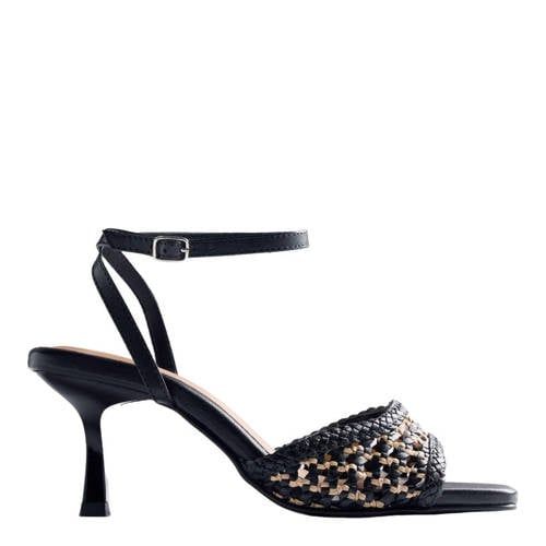 Gioseppo Kajiado leren sandalettes zwart/beige