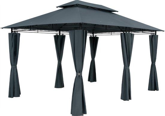 Casaria Paviljoen Topas 3x4m Antraciet