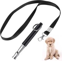 LOUZIR Ultrasoon Hondenfluitje Met Keycord - Zilver/Zwart - Metaal