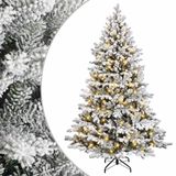vidaXL - Kunstmatige - Hinged - Kerstboom - 180 - cm - 300 - LED's - Warmwit