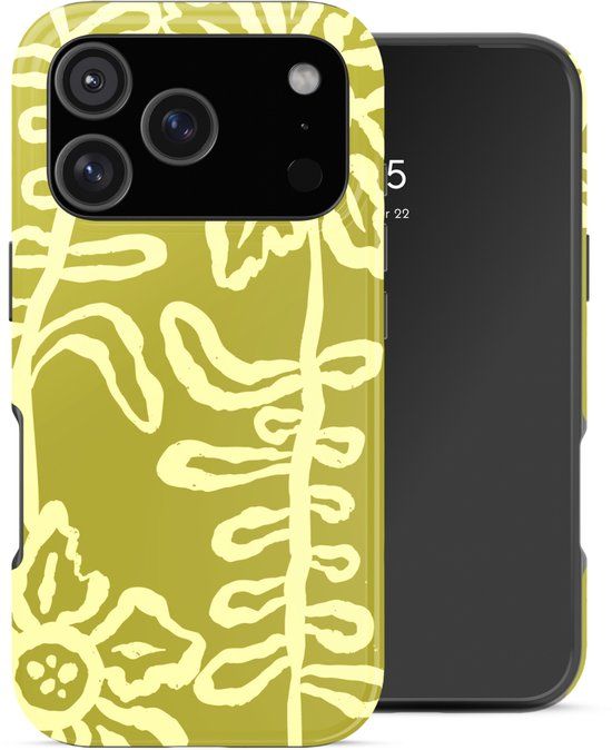 Selencia Hoesje - Geschikt voor Apple iPhone 17 Pro Max - Backcover geschikt voor MagSafe - Chalky Bloom