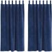 Rideaux occultants bleu foncé 140 x 175 cm velours