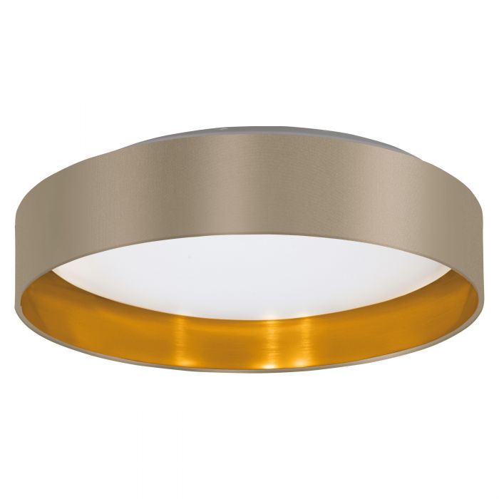 EGLO Maserlo 2 Plafondlamp - 2500 lumen - 3000 kelvin - Wit/Grijs/Goud
