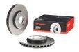 BREMBO 09.B344.41 Voorremschijf met uv-lak, aantal 2