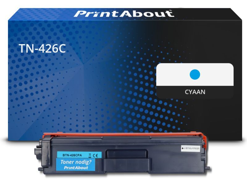 PrintAbout Toner TN-426C Cyaan Extra hoge capaciteit geschikt voor Brother
