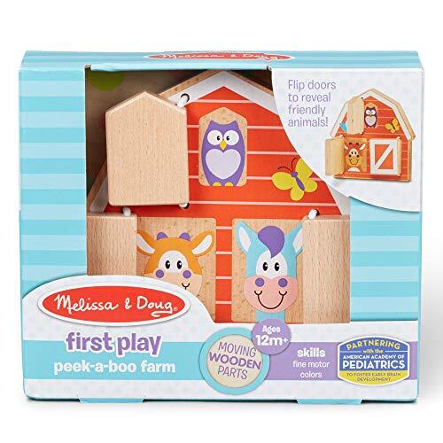 MELISSA & DOUG 40564 Eerste Play-Peek-a-Boo Farm | Houten Speelgoed | 2+ | Cadeau voor Jongen of Meisje