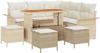 vidaXL Tuinbank Beige/Crèmewit