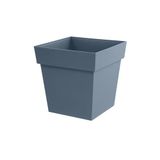 EDA Bloempot Toscane vierkant 32 cm jeansblauw