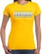 Bellatio Decorations TV XS Buurman verkleed t-shirt - geel - dames - katoen - XS
