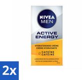 NIVEA MEN Active Energy Gezichtscrème met Cafeïne - 2 x 50 ml