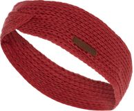 Knit Factory Joy Gebreide Dames Hoofdband - Haarband - Oorwarmers dames - Hoofdwarmer vrouwen - Hoofdband winter - Baked Apple - Rood - One Size