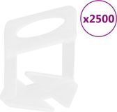 vidaXL Nivelleerklemmen voor tegels 2500 st 1 mm