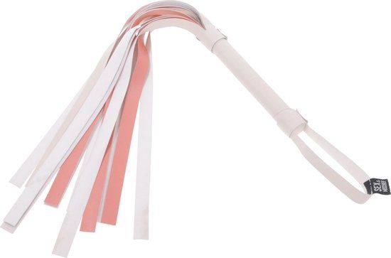 Sportsheets – S&M Peaches ‘n CreaMe Gestreepte Flogger – Cream & Orange