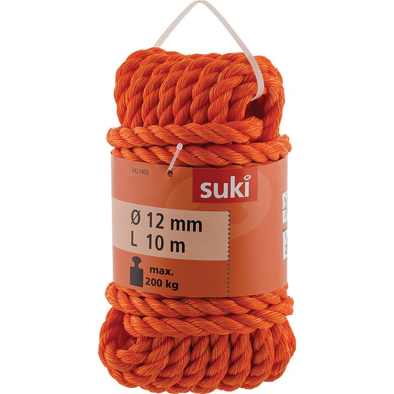 Koord gedraaid Oranje 12mm (10m)