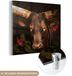 MuchoWow® Glass Painting 50x50 cm - Acrylic Glass Painting - Animals - Cow - Jungle - Photo on Glass - Paintings