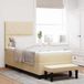 Prolenta Maison Exclusive - Boxspringbed met hoofdeinde, crème kleur, 100 x 200 cm, gestoffeerd