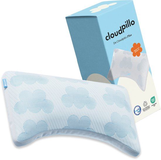 Cloudpillo Hoofdkussen - Plus - Verstelbaar Memory Foam Kussen 60×70 cm - Ergonomisch & Ademend - Nekkussen voor Zij- en Rugslapers - Oeko-Tex & CertiPUR Gecertificeerd