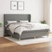 Maison Exclusive - Boxspringbed met matras, **dark grey**, 180x200 cm, **textile**