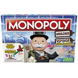 Hasbro Gaming Monopoly World trip, board game for families and children from 8 years old, with pawn stamps and dry erase game board