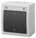 AQUANT interrupteur encastrable 2K, 2 pôles, IP55, gris, 5003-10