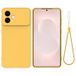 Samsung Coque Samsung Galaxy S26 Edge en silicone liquide avec dragonne - Jaune