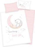 Herding Little Bunny Dekbedovertrek Junior - Katoen - Roze - 100x135cm