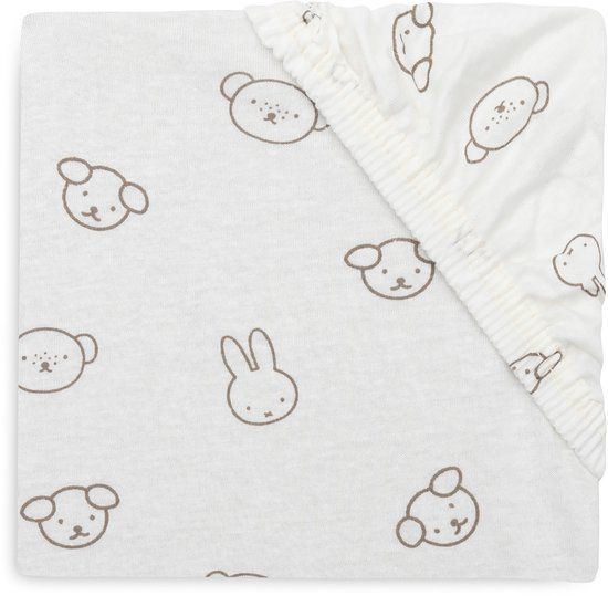 Jollein Hoeslaken Ledikant - 60x120cm - Jersey - Miffy and Friends