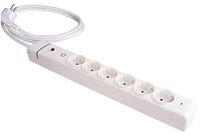 Meervoudige Ion Meervoudige stopcontacten 6T met C/kabel, 1,5 meter, met overspanningsbeveiliging en overbelastingsbeveiliging
