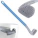 PARENCE - Gebogen siliconenborstel voor toilet- of badkamerreiniging - Wandkapstok, flexibel, hygiënisch / 40x7x4,5cm, willekeurige kleur - Toilet, badkamer