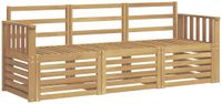 vidaXL - Sofa-Set - Massief Acacia Hout - Wit - 4 Zitplaatsen