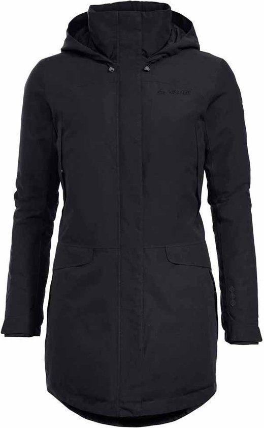 VAUDE Skomer Wollen Parka Dames Zwart EU 38