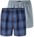 SCHIESSER Heren Boxershorts 2-Pack Geruit 100% Katoen Assorti 10 Maat 3XL