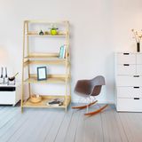 Avilia Opbergkast met 4 planken voor badkamer, van MDF, 83 x 150 x 43 cm, beige