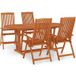 Maison Exclusive - Ensemble de salle à manger d'extérieur 5 pièces en bois massif d'eucalyptus