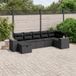 Maison Exclusive - Salon de jardin 7 pièces avec coussins, rotin synthétique noir