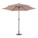 Amazon Basics Terrasparasol, Handslinger en Drukknop om te Kantelen, 242.06 cm, Bruin
