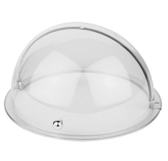 APS Roltop deksel Ø38 cm - transparant met verchroomde greep