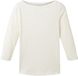 TOM TAILOR T-shirt pour femme à manches 3/4, coton biologique, blanc, taille S