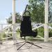 Chaise de jardin sans marque avec coussins - Noir