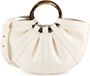 Coccinelle Leren handtas schoudertas Shell Handbag Smooth Leather Pearl crème