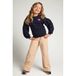 LOOXS little rechtvallende sweater met backprint - donkerblauw