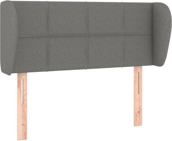 vidaXL Hoofdbord - Stof - Donkergrijs - 103x23x78/88 cm