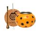 Gaucho Cebar Set voor Yerba Mate thee met natuurlijke kalebassen Ibanez | Pompoen beker en roestvrij stalen rietje Bombilla | Straw for Yerba Mate Tea | Borstel en kurkpad, oranje
