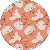 Bonateks Ronde digitaal bedrukte muismat, antislip onderkant, voor kantoor en thuis, diameter: 22 cm