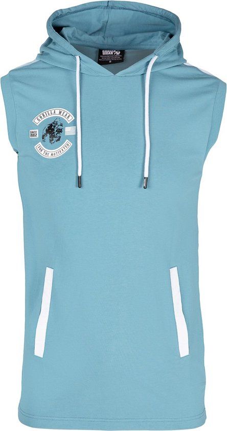 Gorilla Wear Oswego S/L Hooded T-Shirt - Blauw - XL