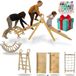 Montessori 5-in-1 Structure d'escalade d'intérieur avec toboggan et filet d'escalade