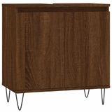 VidaXL Badkamerkast 58x33x60 cm bewerkt hout bruin eikenkleur