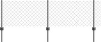 vidaXL Gaashekwerk met paal - 25 x 0,6 m - PVC-Coated Staal - Grijs Mesh