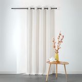 HomeMaison M1 brandvertragende halfmatte gordijnstof Beige Polyester Inbetween gordijn