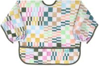 Bumkins - Sleeved Bib Baby Mouwslab – Waterdichte Knoeislab met Mouwen en Opvangbakje – Comfortabele Wasbare Peuterslab – 6 tot 24 maanden – Motley Check